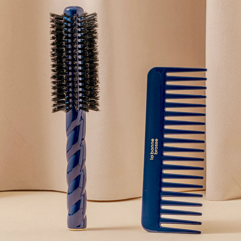 La Bonne Brosse: The Large Detangling Comb - Blueberry