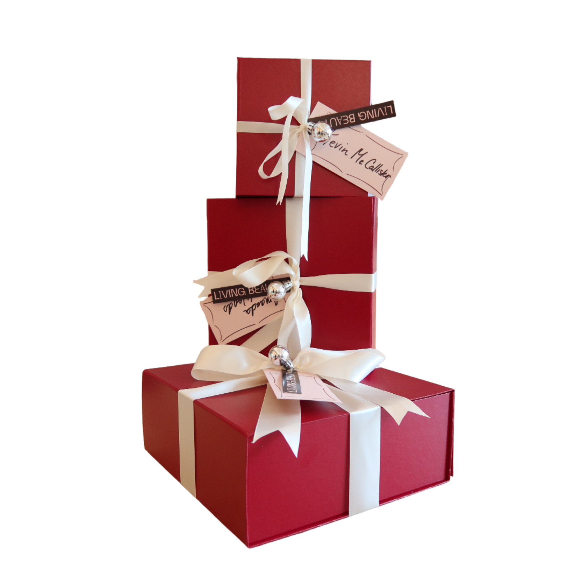 Living Beauty - Red Leatherette Box