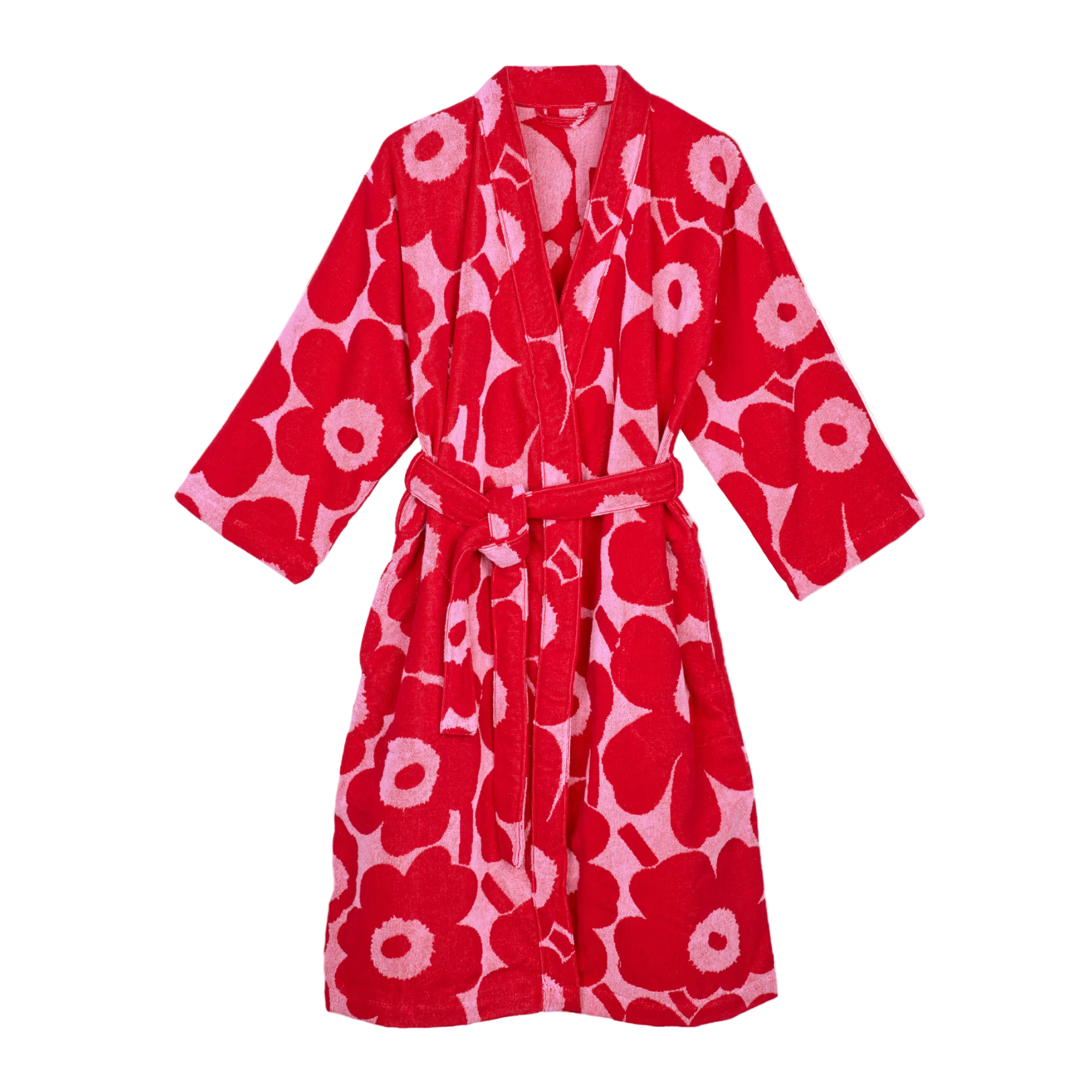 Marimekko Unikko Bathrobe - Red