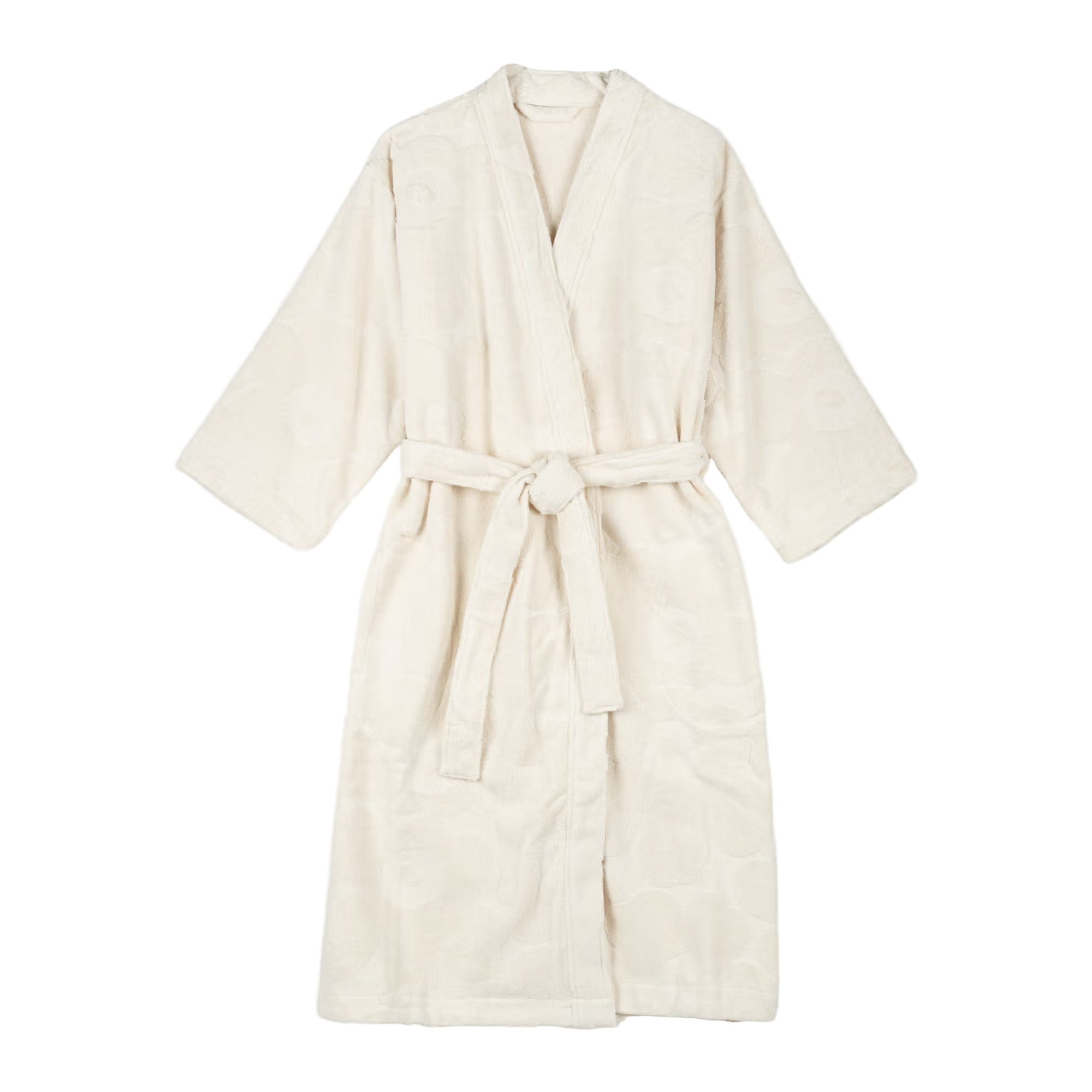 Marimekko Pieni Unikko Bathrobe - Ivory