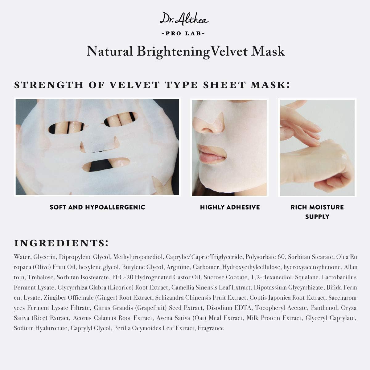 Dr.Althea - Natural Brightening Velvet Mask