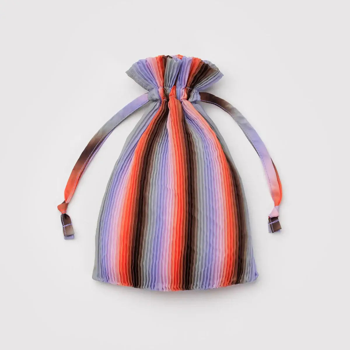 BAGGU - Pleated Baggu - Gradient Stripe Poppy & Lilac