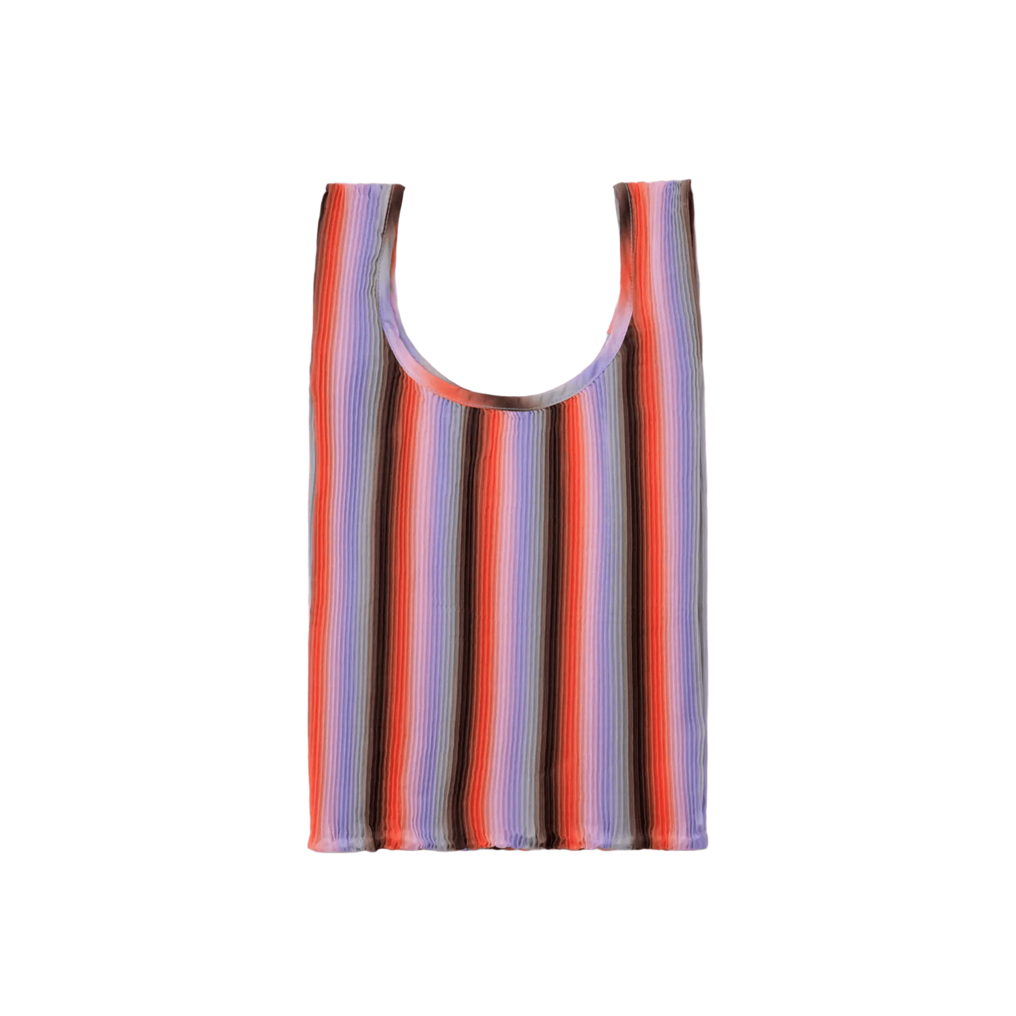 BAGGU - Pleated Baggu - Gradient Stripe Poppy & Lilac