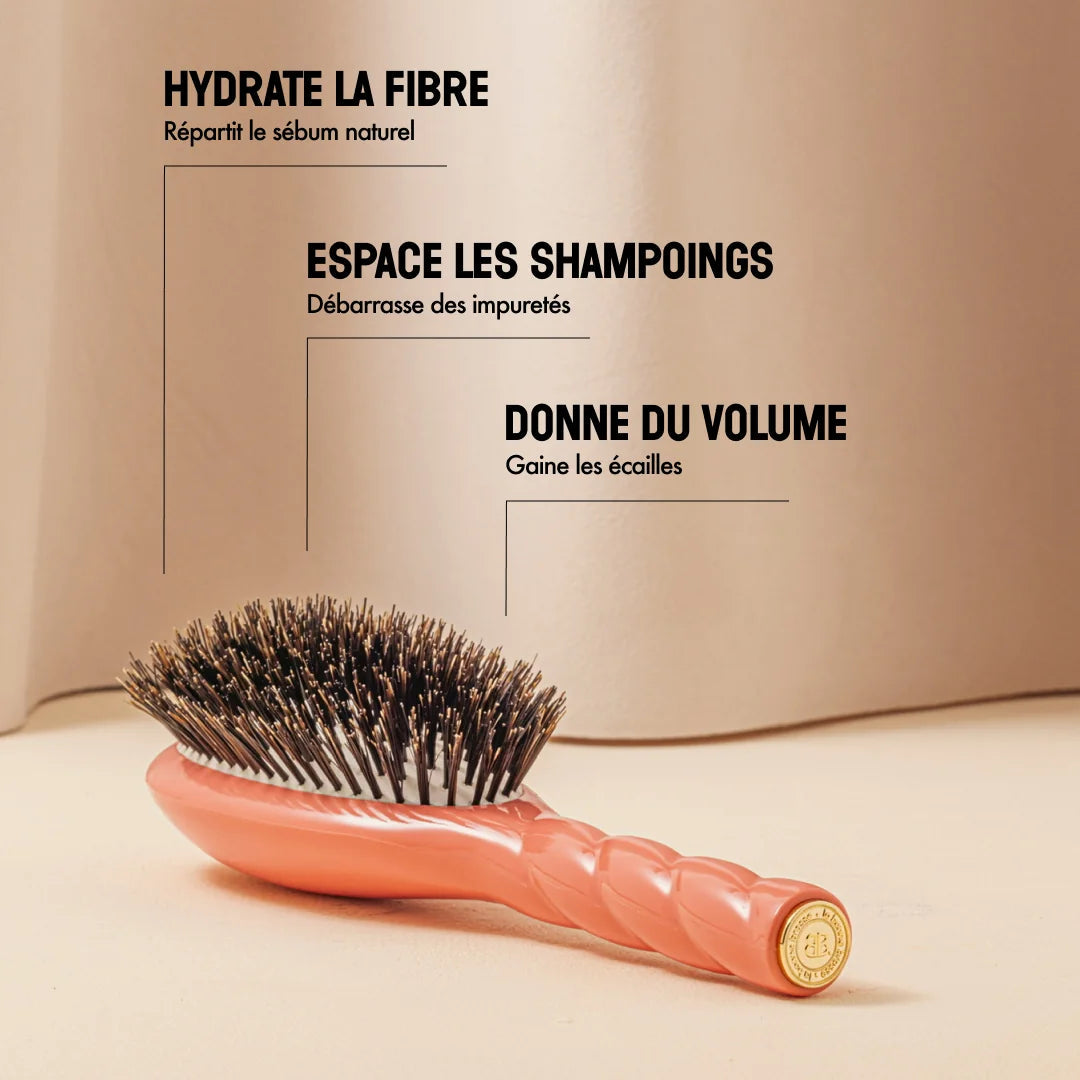 La Bonne Brosse - N.01 The Shine & Care Hair Brush - Coral Orange
