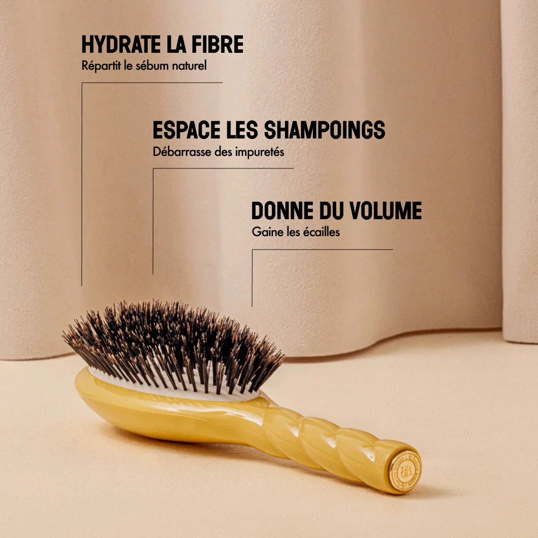 La Bonne Brosse - N.01 The Shine & Care Hair Brush - Saffron Yellow