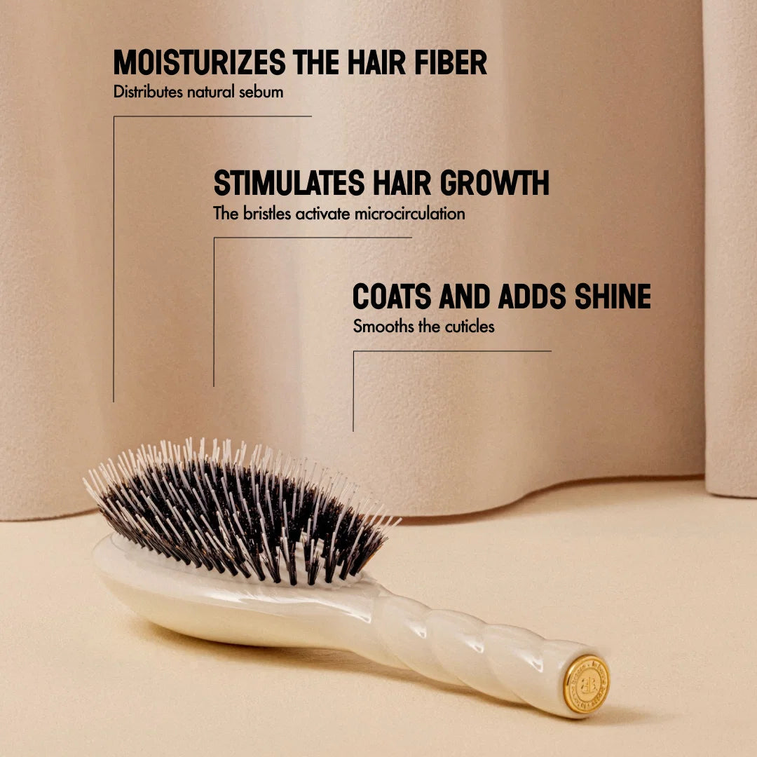 La Bonne Brosse - N.02 The Care & Detangling Hair Brush - Creamy White