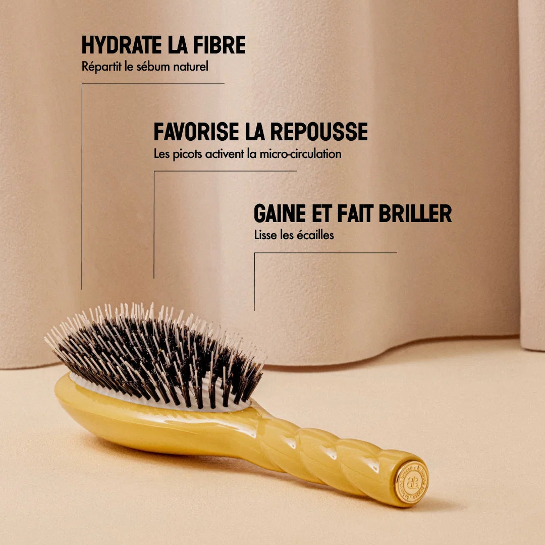 La Bonne Brosse - N.02 The Care & Detangling Hair Brush - Saffron Yellow