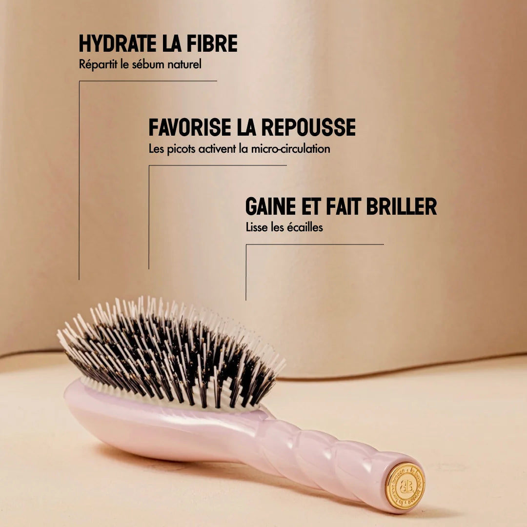 La Bonne Brosse - N.02 The Care & Detangling Hair Brush - Lilac Pink