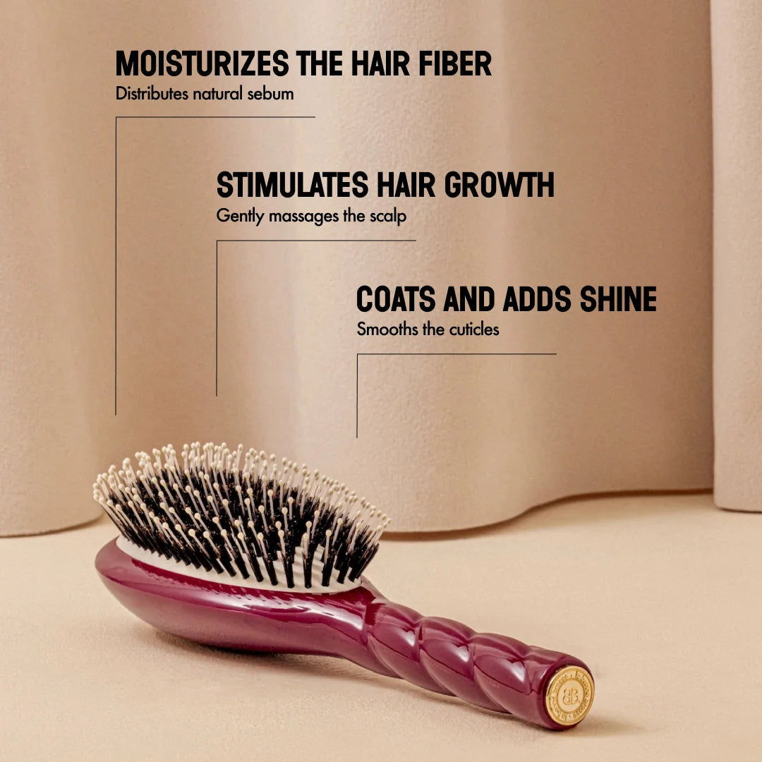La Bonne Brosse - N.03 Small Essential Gentle Scalp Care Hair Brush - Cherry Red
