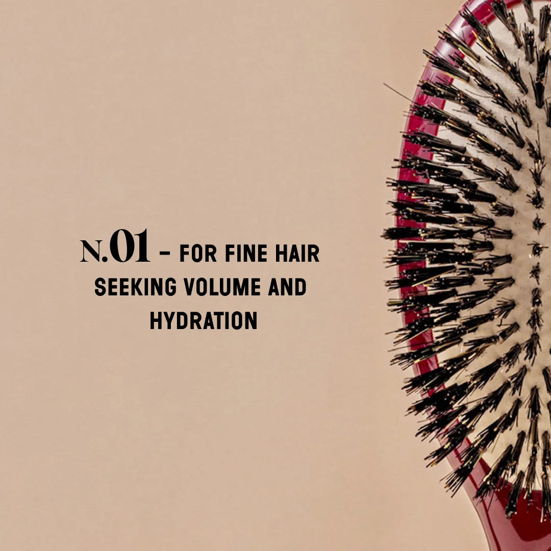 La Bonne Brosse - N.01 Small Shine & Care Hair Brush - Cherry Red