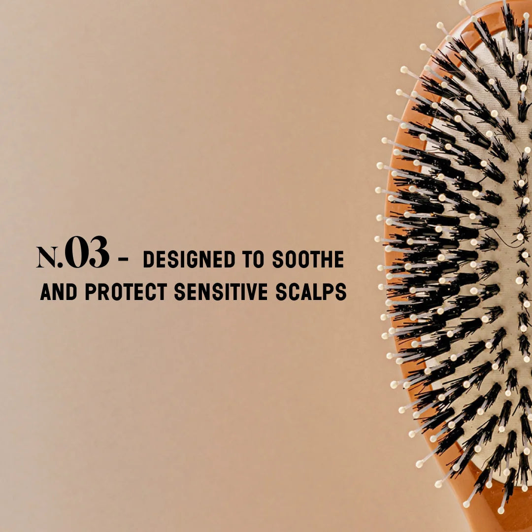 La Bonne Brosse - N.03 Small Essential Gentle Scalp Care Hair Brush - Terracotta