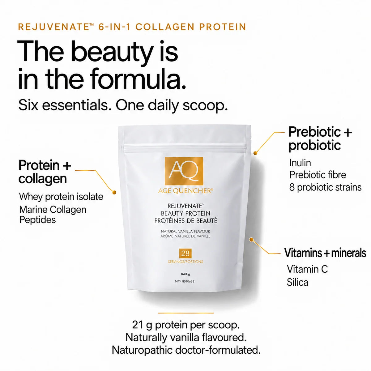Age Quencher - 6-in-1 Rejuvenate™ Collagen Protein Powder