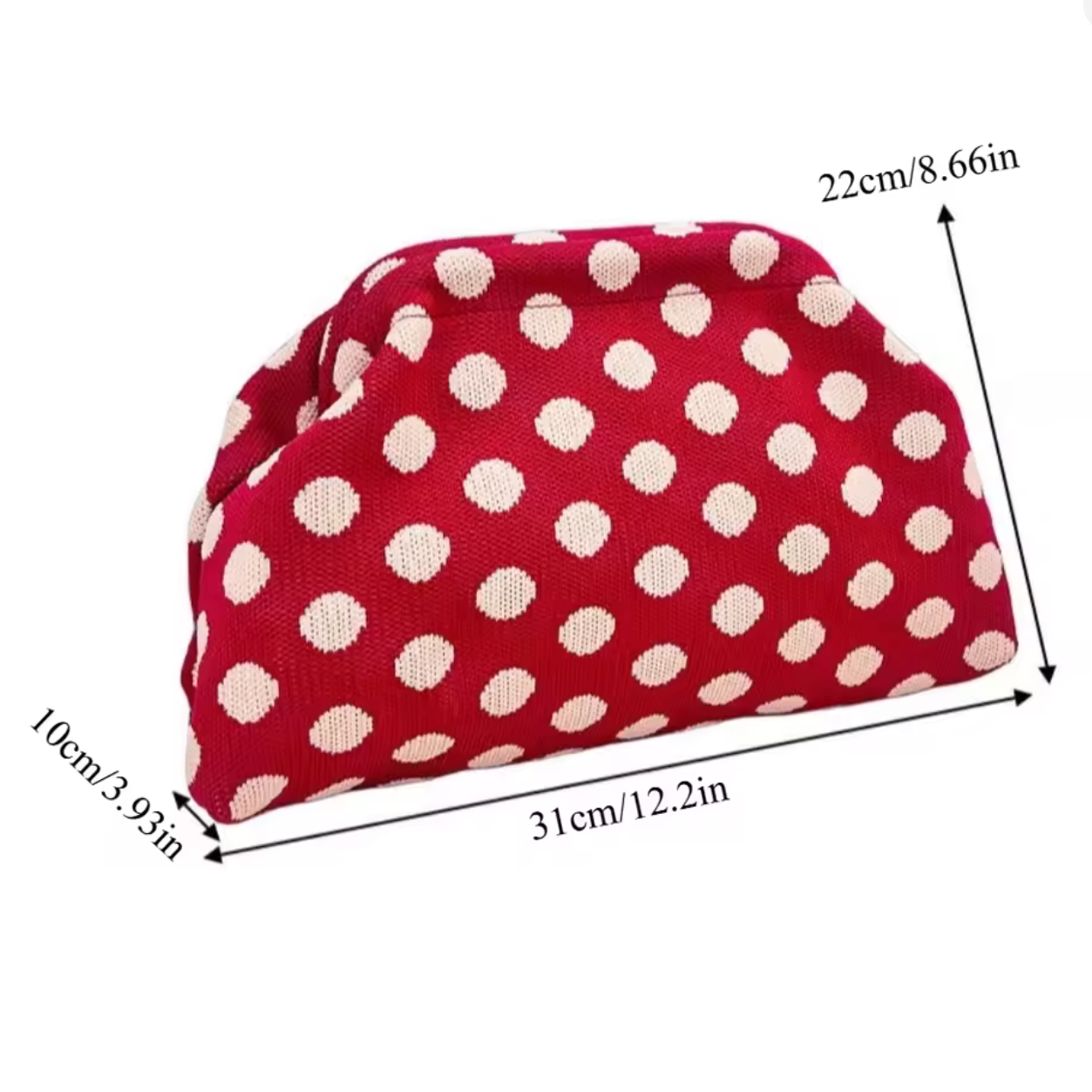 Living Beauty - Knitted Polka Makeup Bag