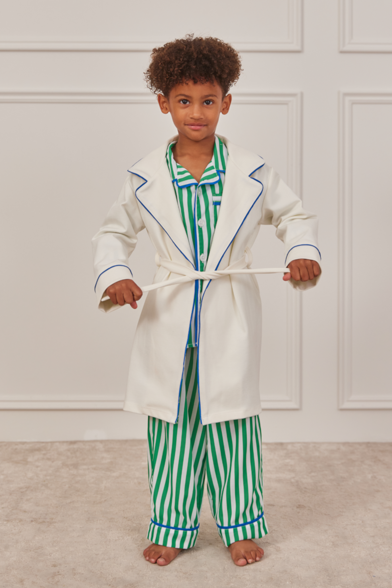 Midnight Palms - The Classic Piped Robe