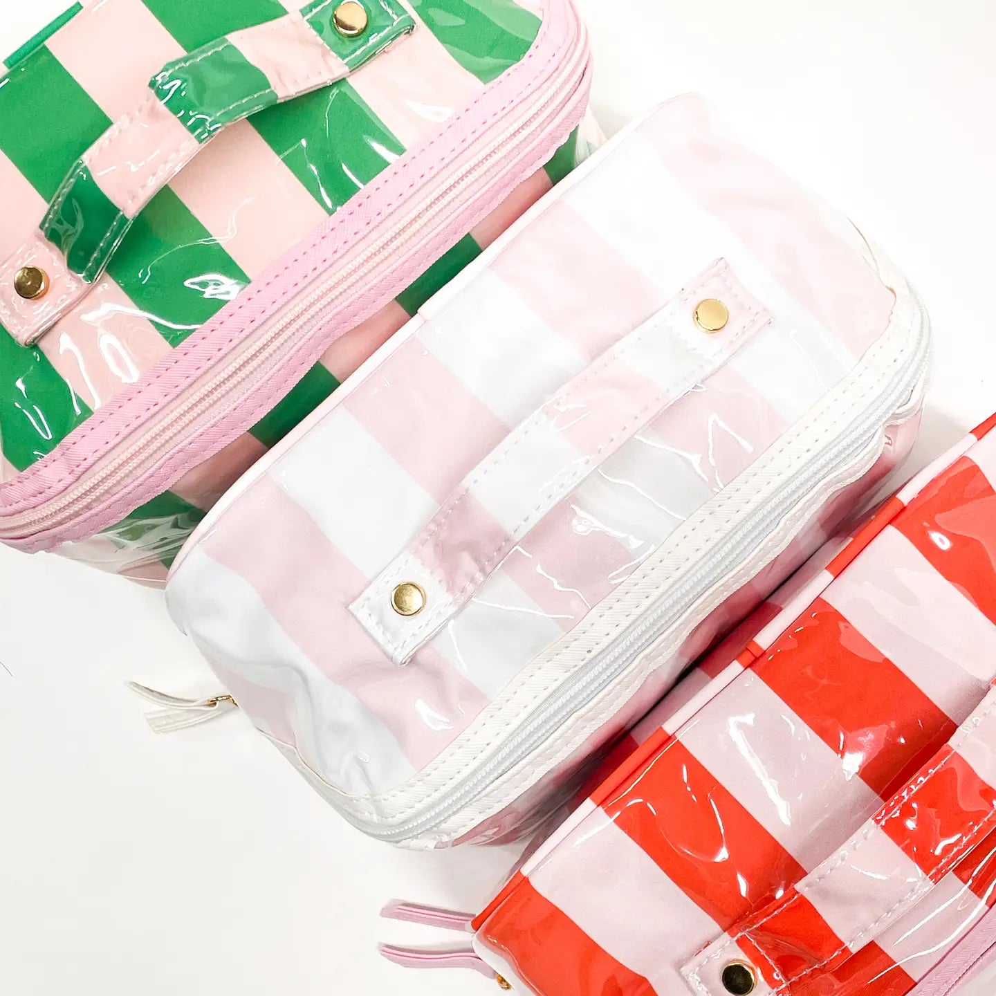 Living Beauty - Striped Vanity Bag