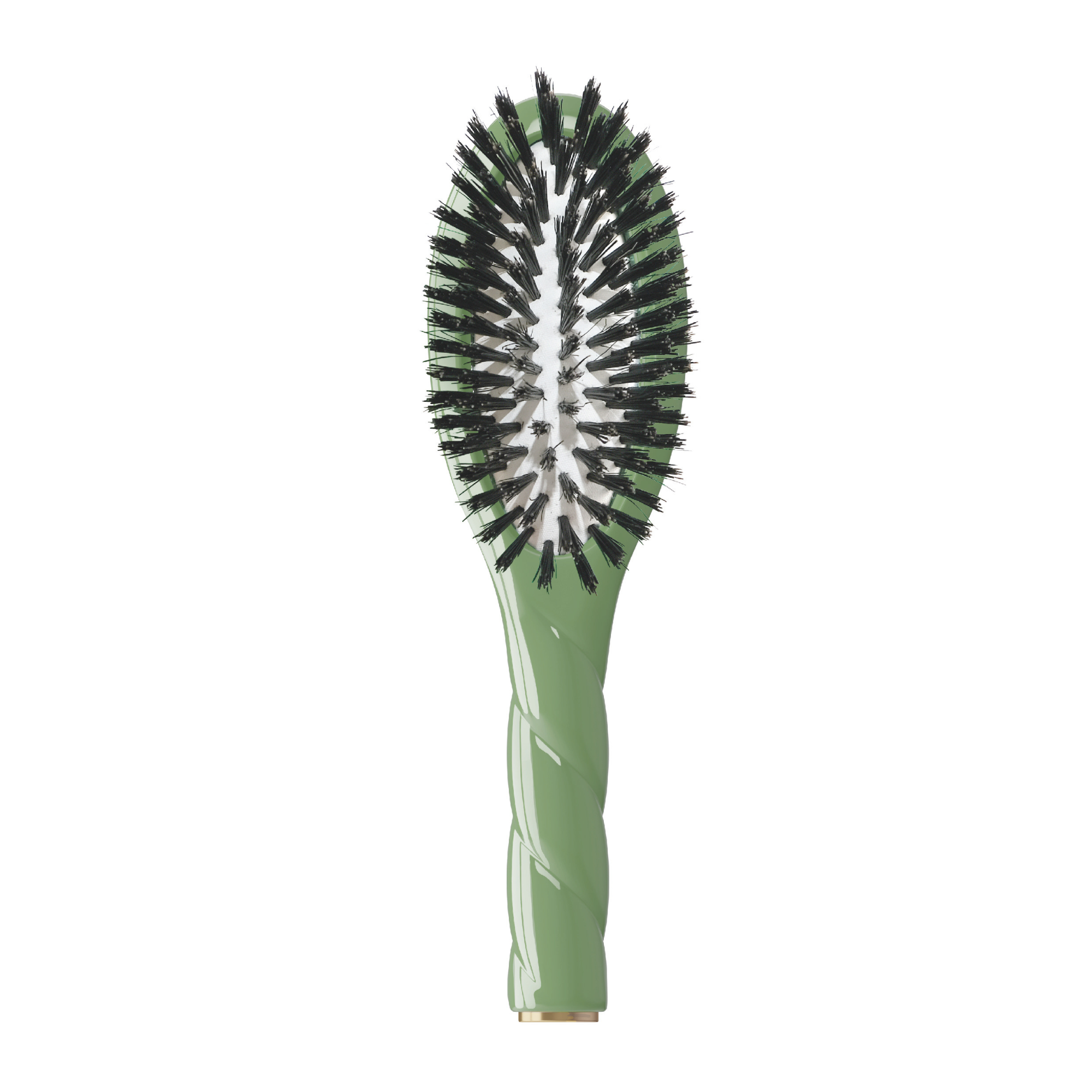 N.01 Small Shine & Care Hair Brush - Almond Green - Living Beauty