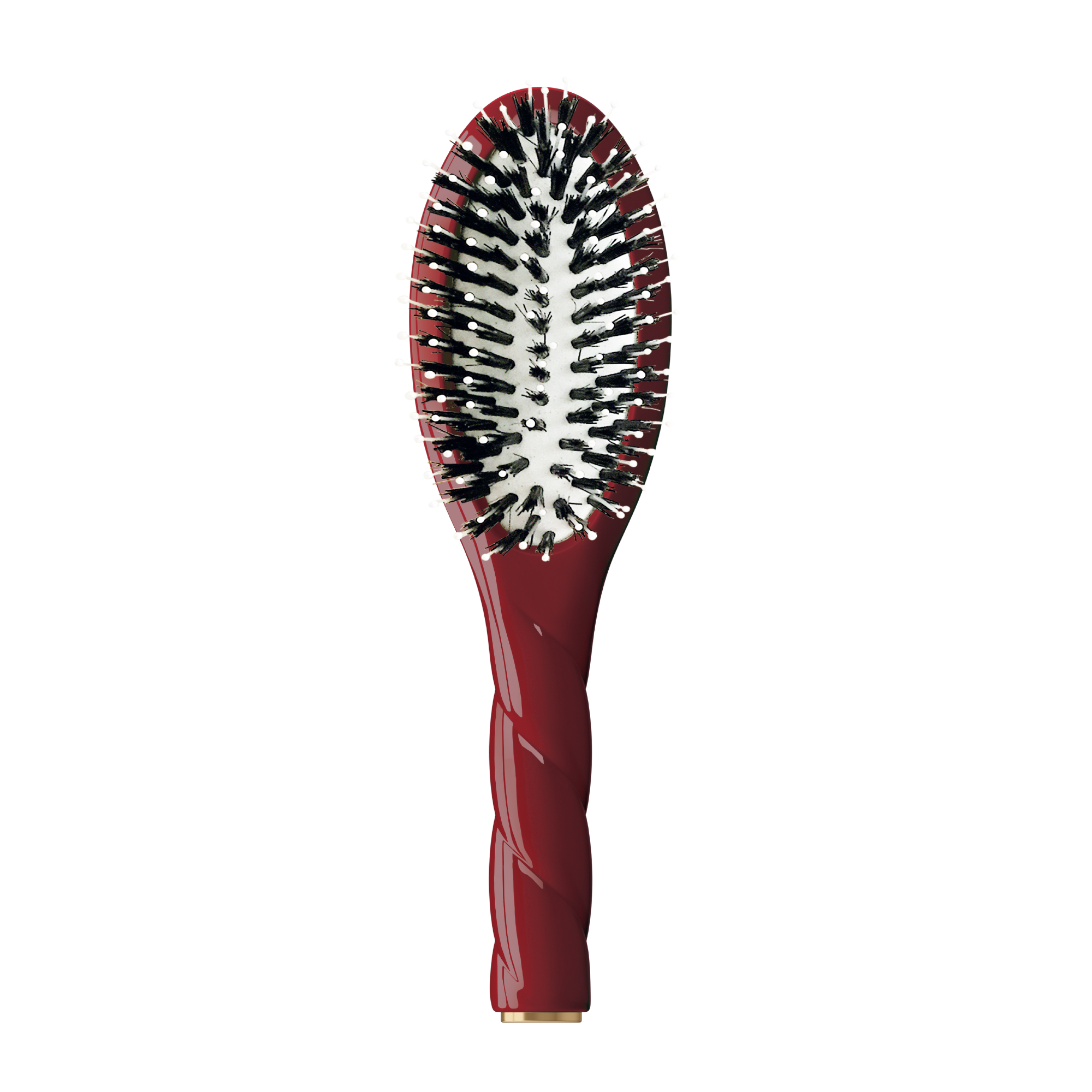 N.01 Small Shine & Care Hair Brush - Cherry Red - Living Beauty