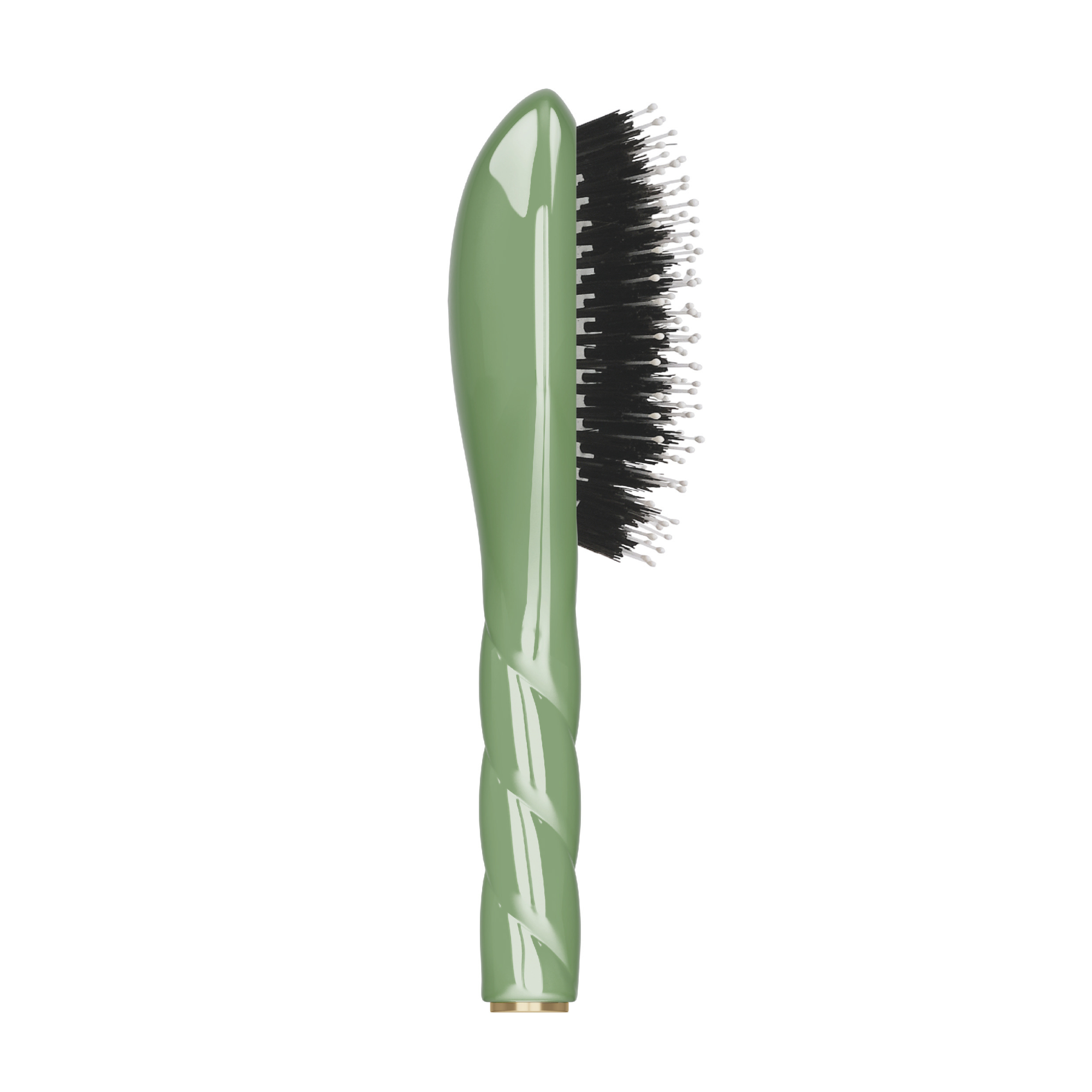 N.03 Small Gentle Scalp Care Hair Brush - Almond Green - Living Beauty