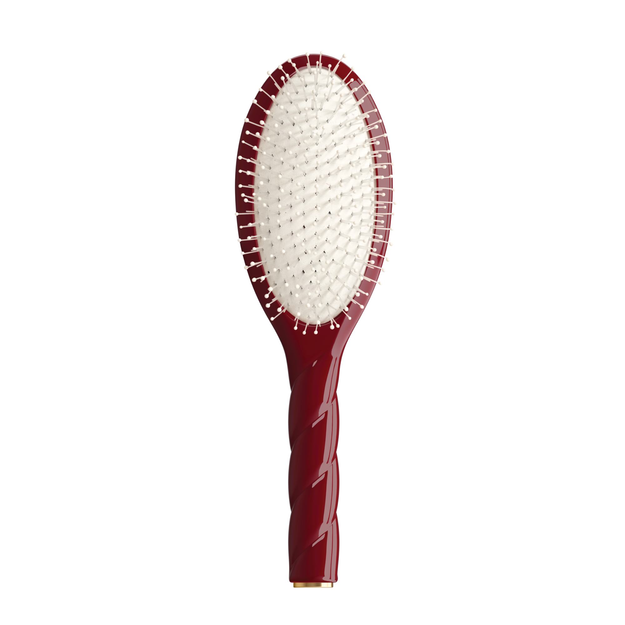 N.04 The Massaging & Detangling Hair Brush Cherry Red - Living Beauty