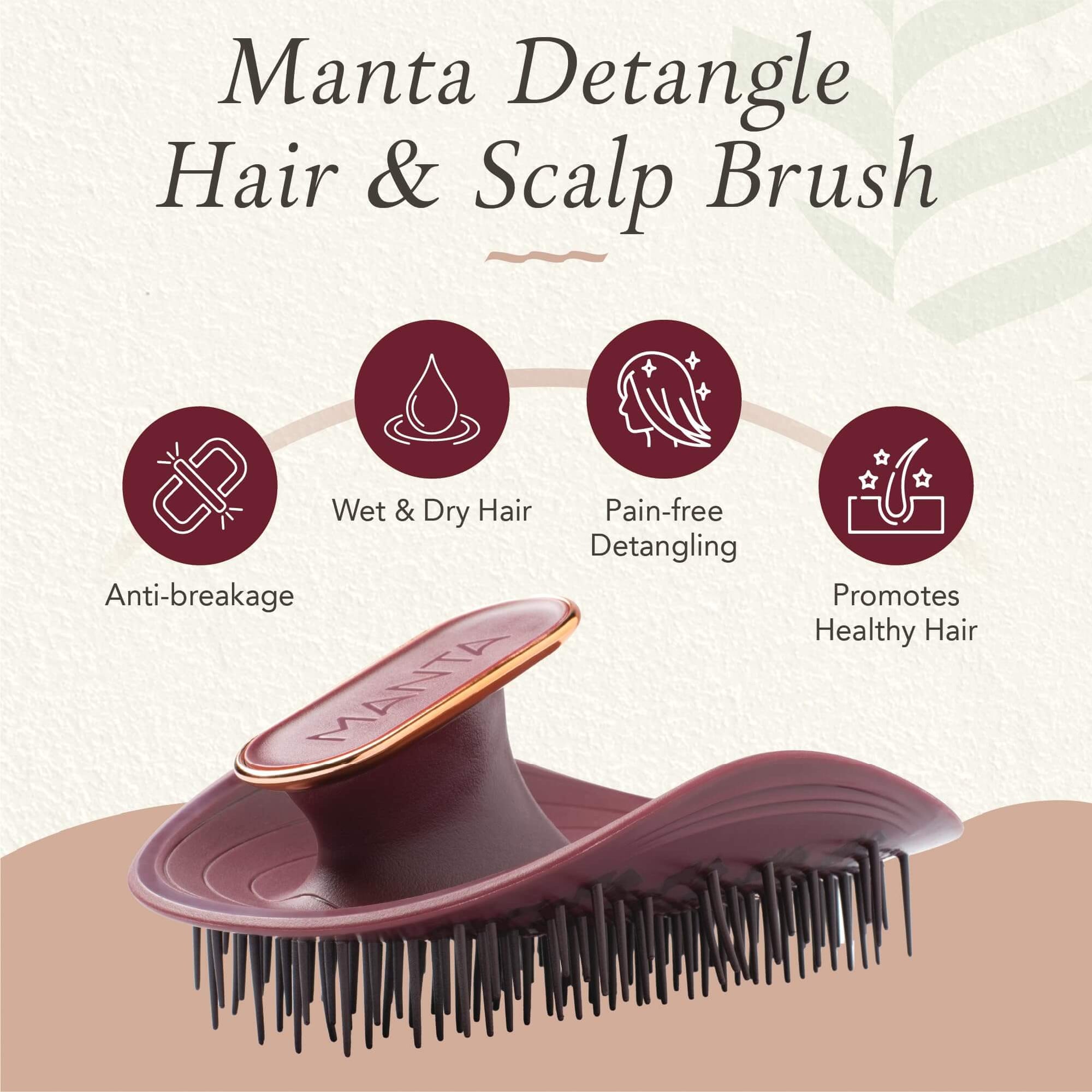Manta Original Hair Brush - Living Beauty