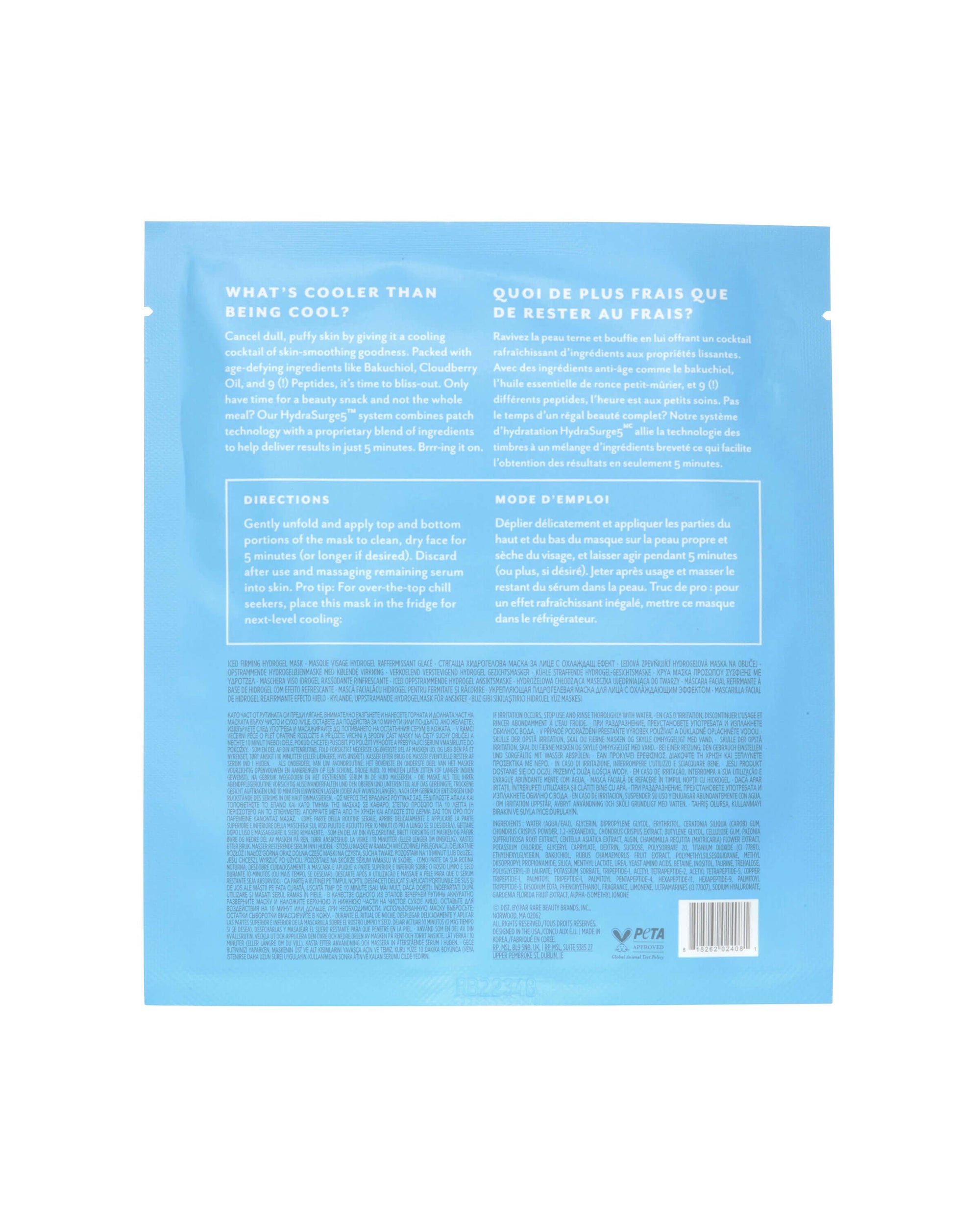 Serve Chilled™ On Ice Firming Hydrogel Face Mask - Living Beauty