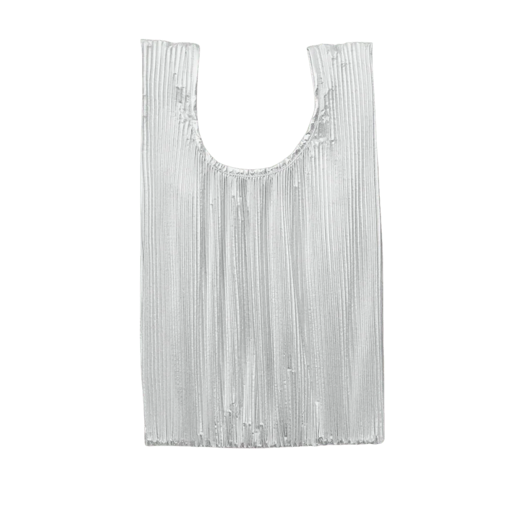 BAGGU - Pleated Baggu - Chrome Metallic