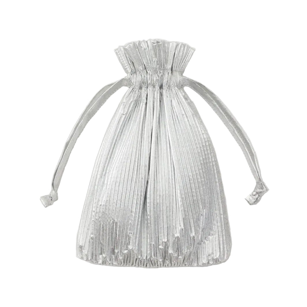 BAGGU - Pleated Baggu - Chrome Metallic