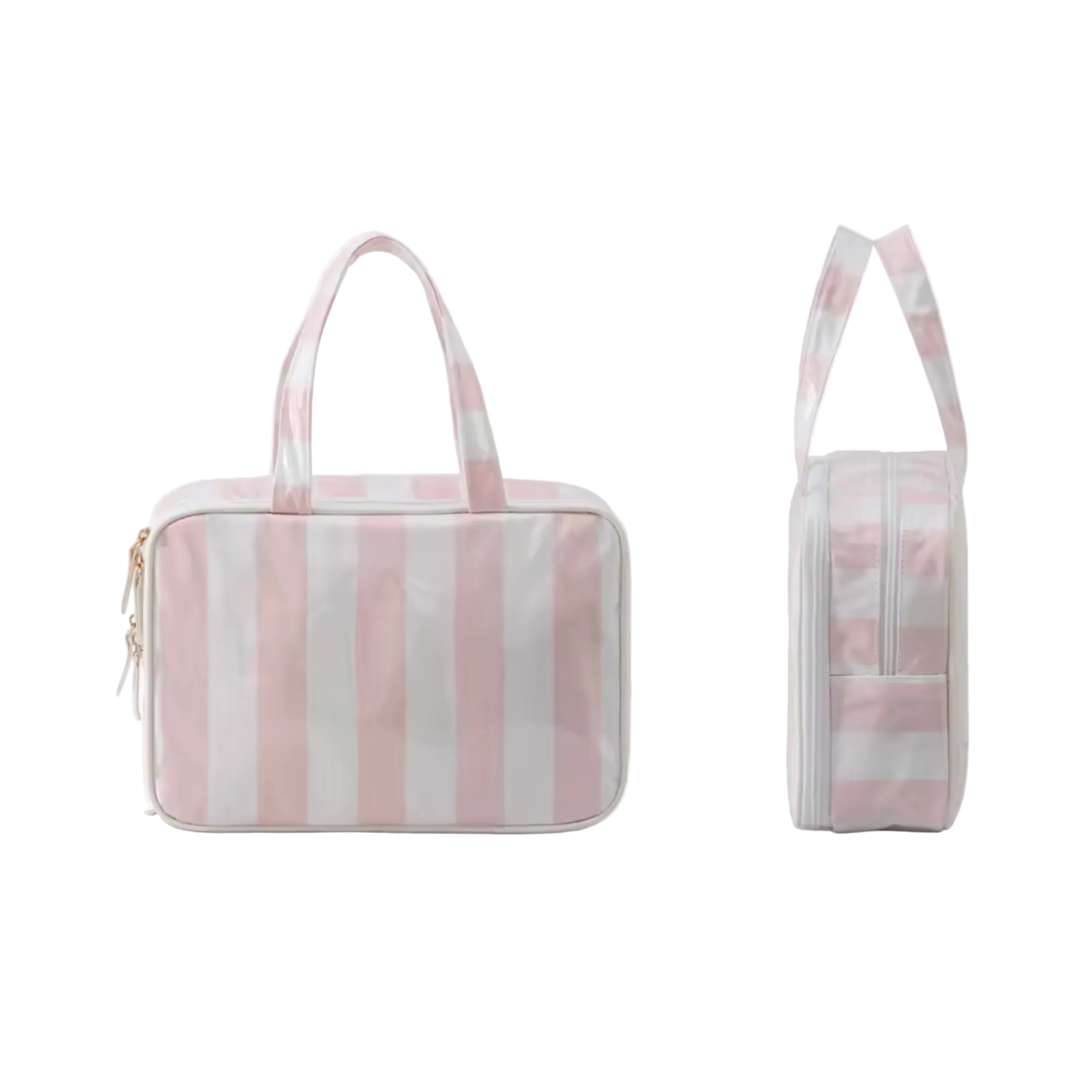 Living Beauty - Striped Travel Cosmetic Bag